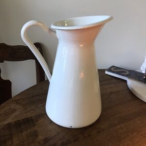 Vintage style white pitcher